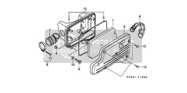 Honda SJ100 1996 Purificateur d'air pour un 1996 Honda SJ100